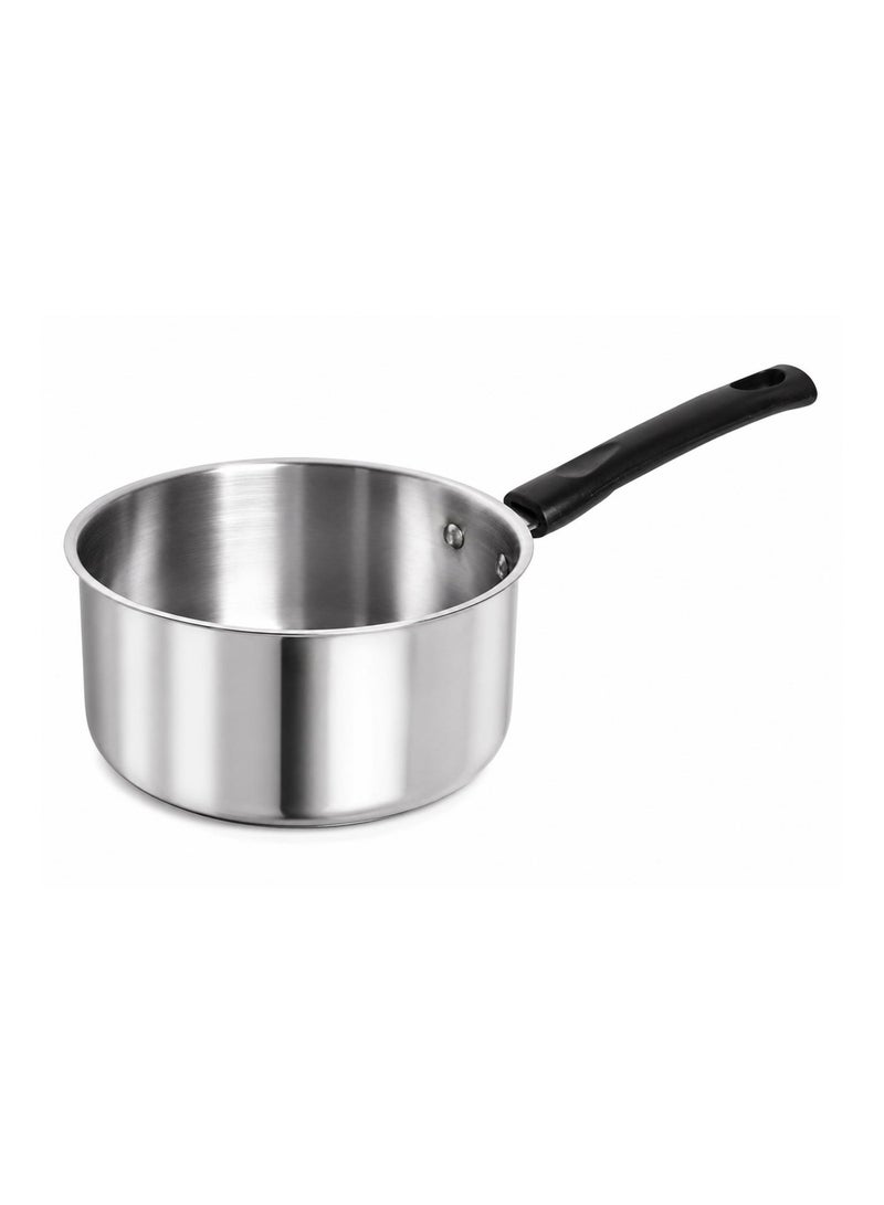 Bisbell 18 cm Stainless Steel Saucepan, 2L Capacity with Ergonomic Riveted Handle, Induction-Compatible Cooking Pot for Sauces, Soups, Milk & Everyday Use - Image 1