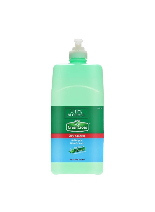 Green Cross 70% Ethyl Alcohol Antiseptic Disinfectant with Moisturizer Pump, 1000 ml