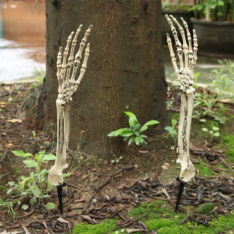 Halloween Skeleton Arm Inserted Into The Ground Scary Claw Haunted House Secret Room Bar Decoration Props Horror Decoration Artificial Claw - Image 2