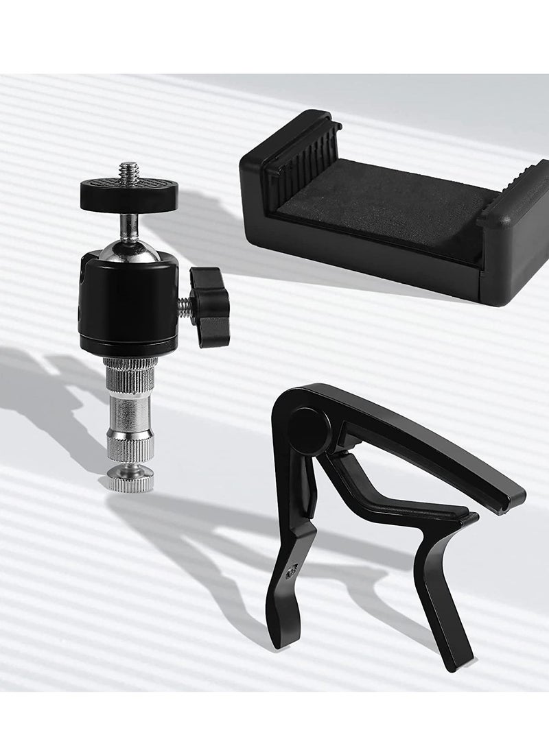 SYOSI Guitar Phone Holder, Guitar Capo that holds your phone, Metal Guitar Capo Phone Holder Mount Applicable for Guitar, Electric Guitar, Bass, Ukulele Accessories  - Image 2