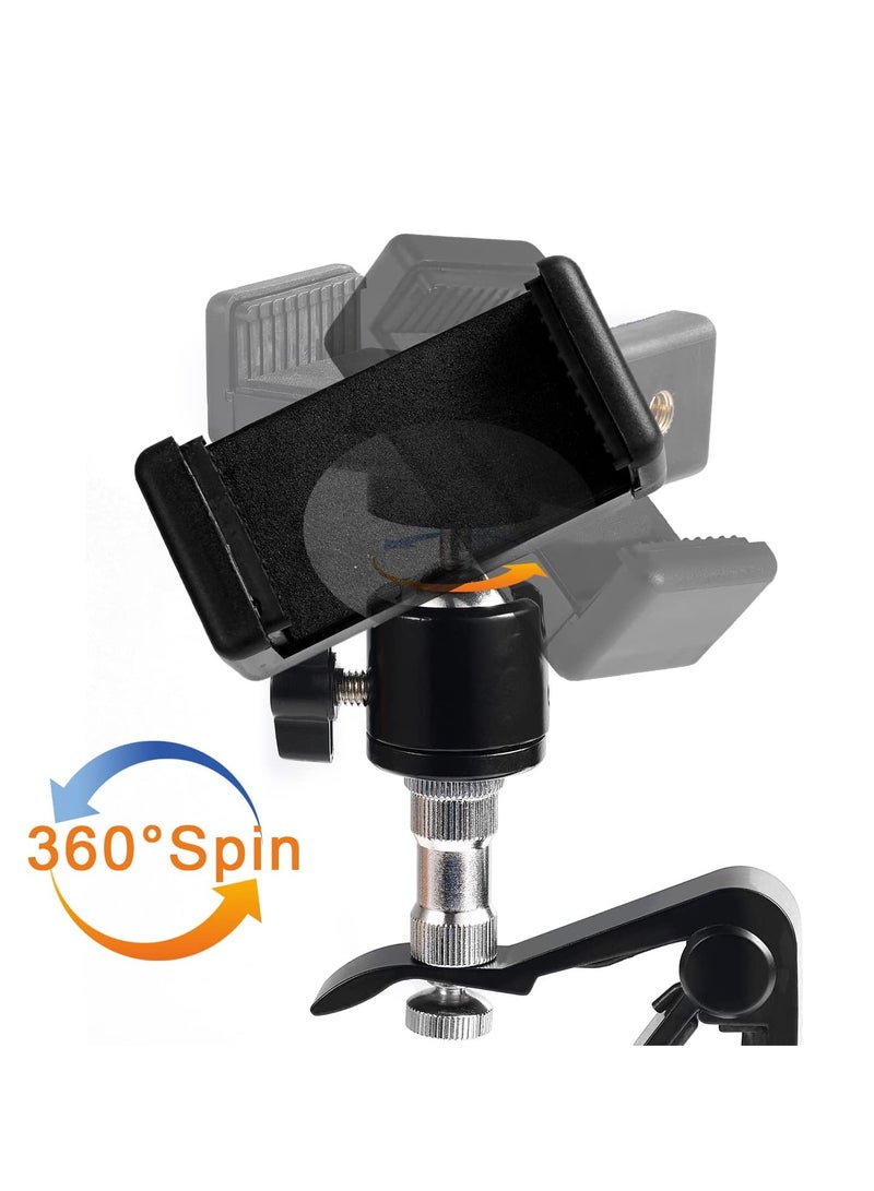 SYOSI Guitar Phone Holder, Guitar Capo that holds your phone, Metal Guitar Capo Phone Holder Mount Applicable for Guitar, Electric Guitar, Bass, Ukulele Accessories  - Image 4