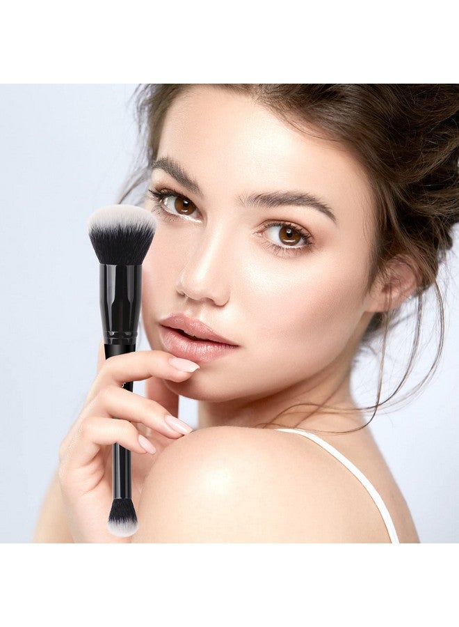 Daubigny Makeup Brushes Daubigny Dualended Foundation Brush Concealer Brush Perfect For Any Look Premium Luxe Hair Rounded Taperd Flawless Brush Ideal For Liquid Cream Powderblending - Image 2