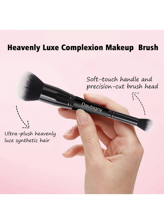Daubigny Makeup Brushes Daubigny Dualended Foundation Brush Concealer Brush Perfect For Any Look Premium Luxe Hair Rounded Taperd Flawless Brush Ideal For Liquid Cream Powderblending - Image 4