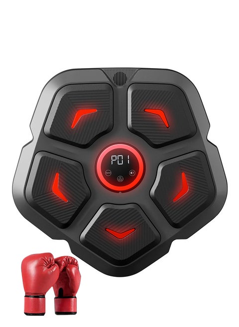 Home Smart Sports Fitness Boxing Trainer for Boxing Wall Target Training, with Bluetooth Link and RGB Lighting Function (With a Pair of Gloves)