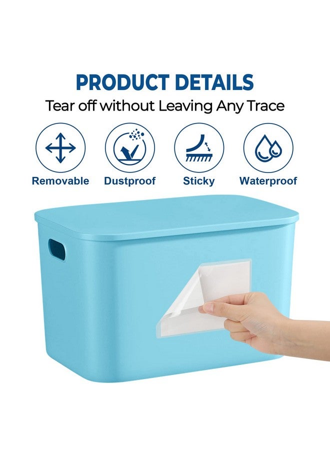MaxGear 52 Pack Index Card Pockets With Top Open Adhesive Pockets Plastic Label Holder For Note Cards And Library Cards Adhesive Label Pockets For 3 X 5 Index Cards Adhesive Index Card Holder  - Image 4