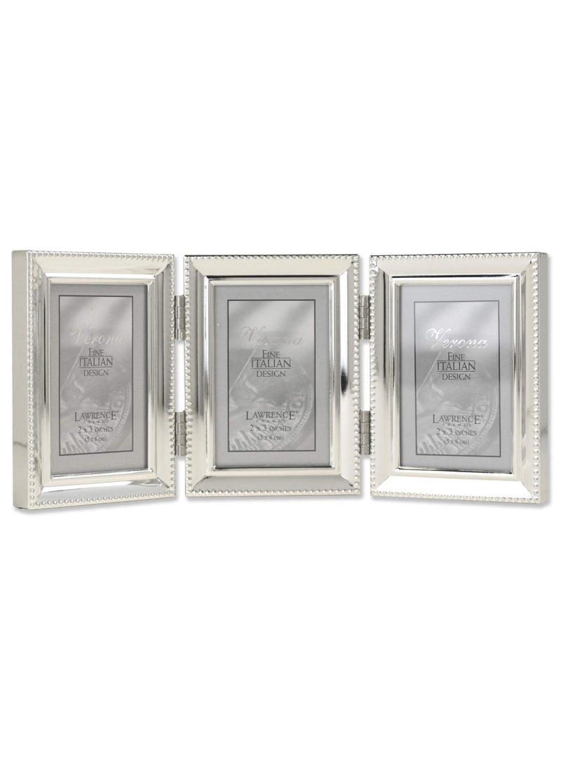 Lawrence Frames Lawrence Frames - 11623T Lawrence Metals Frame  8.35""L x 3.66""W Triple  Silver  - Image 1
