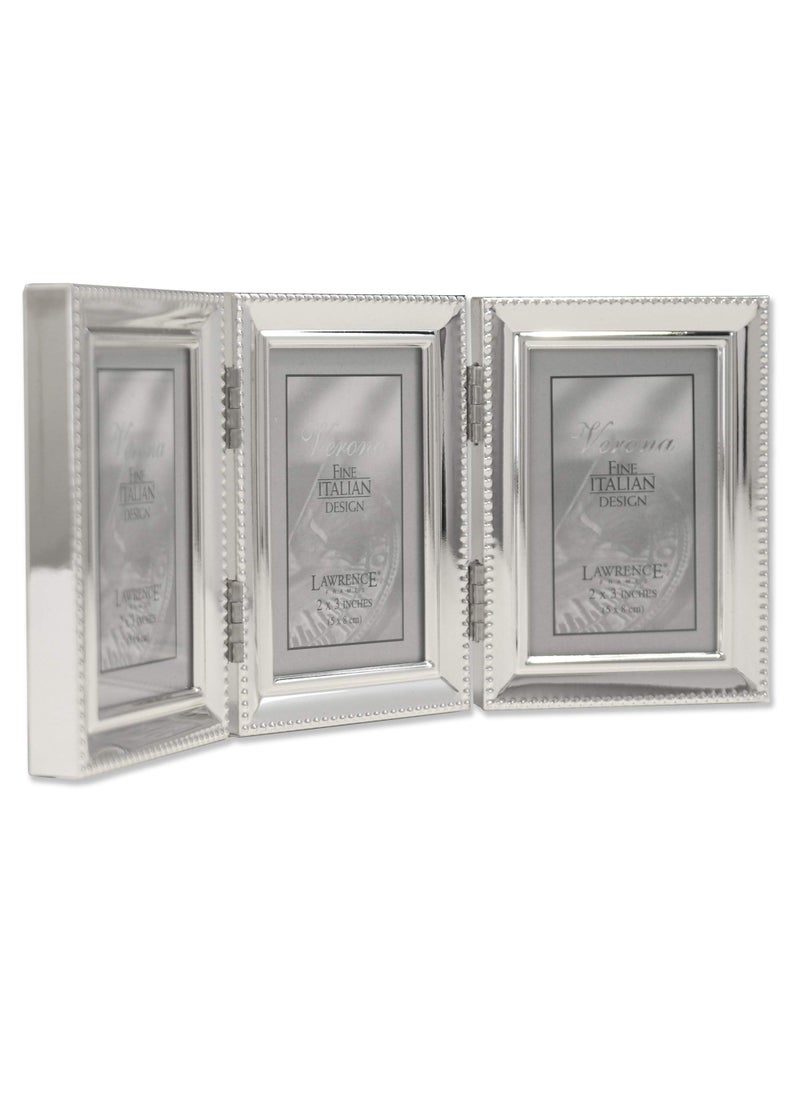 Lawrence Frames Lawrence Frames - 11623T Lawrence Metals Frame  8.35""L x 3.66""W Triple  Silver  - Image 3
