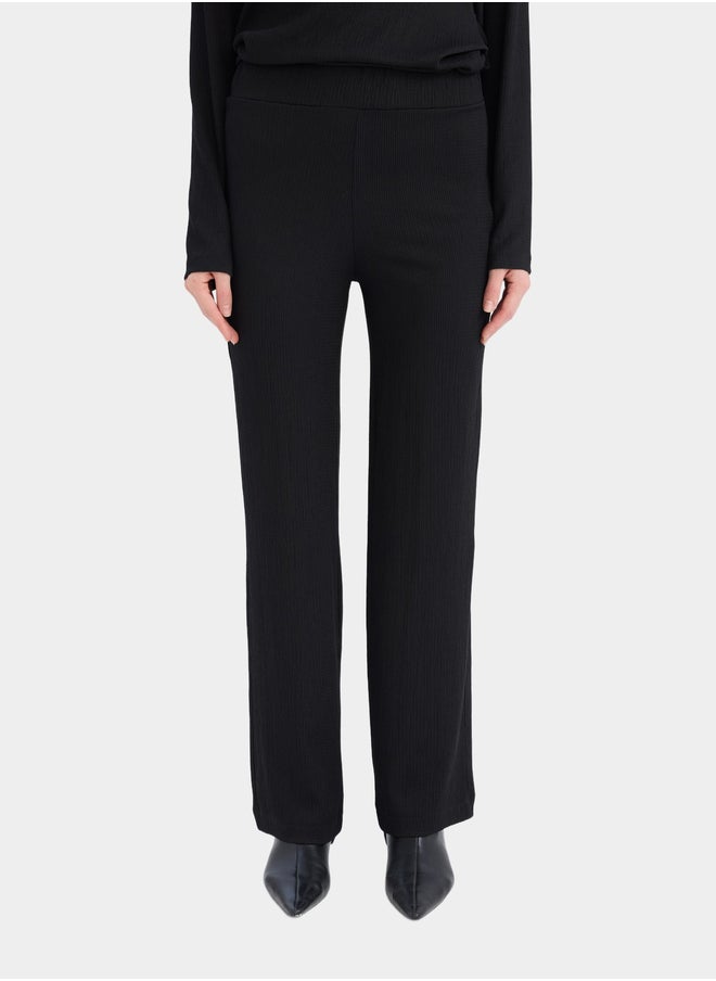 DeFacto DeFacto Women Black Wide Leg Flexible Pant  - Image 4