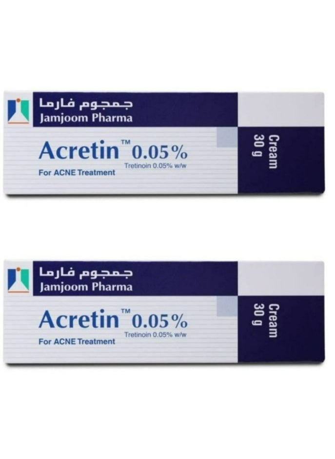 Jamjoom Medical solution Acretin 0.05% Cream 30 2 PCS  - Image 1