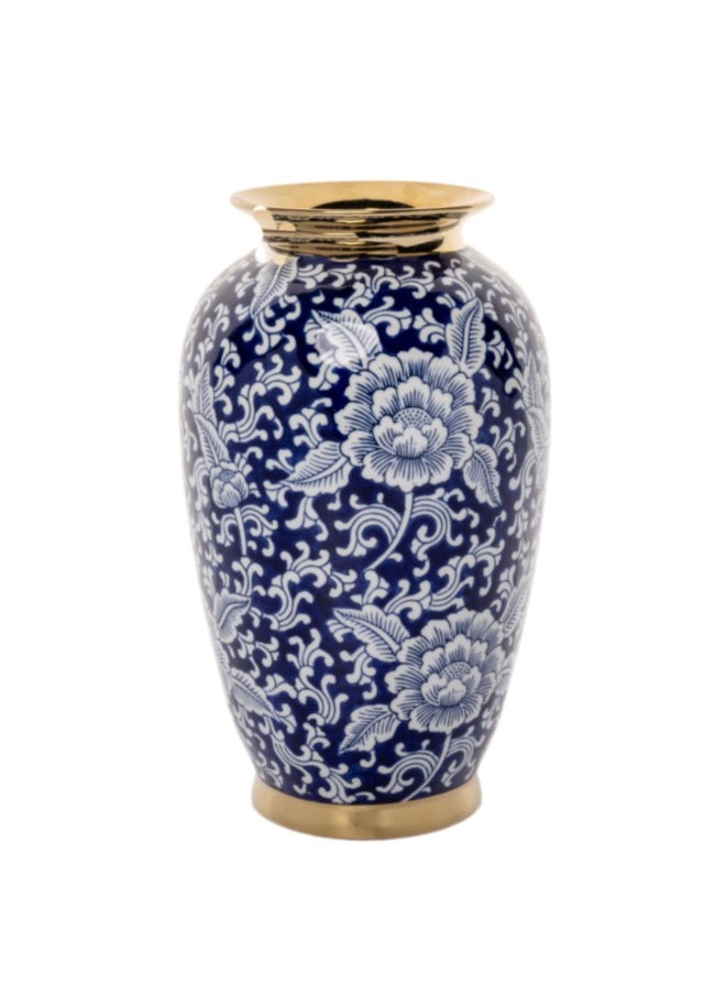 Gulf Flowers Ceramic  Chinoiserie Vase for Home Décor, Table Décor Living Room Décor, Shelf Décor 