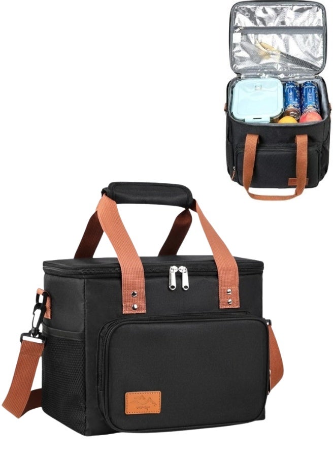 فالمر حقيبة غداء معزولة سعة 16 لترًا للنساء والرجال - حقيبة تبريد أكسفورد قابلة لإعادة الاستخدام ومقاومة للماء - بطانة من رقائق الألومنيوم الآمنة غذائيًا - تتسع لما يصل إلى 20 زجاجة سعة 330 مل - حقيبة حرارية للعمل والمدرسة والسفر والأنشطة الخارجية - Image 1