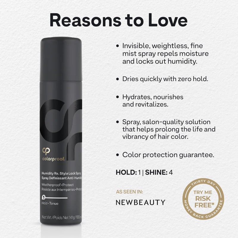 Colorproof Humidity Rx Style Lock Hair Spray 5 Fl. Oz. Sulfate Free Hairspray with Coconut Wood Scent - Image 3