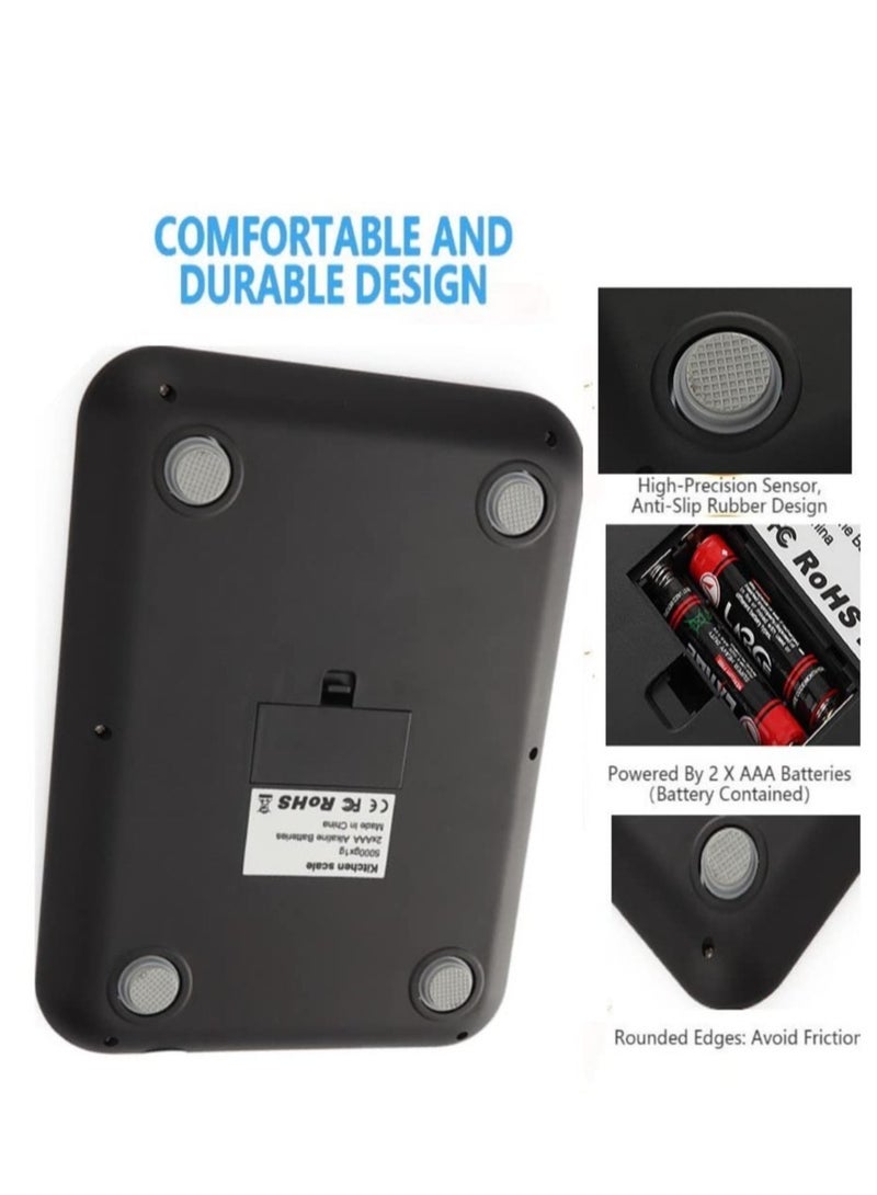 PENG GENERAL Digital LCD Kitchen Food Scale 10kg Black - Image 2