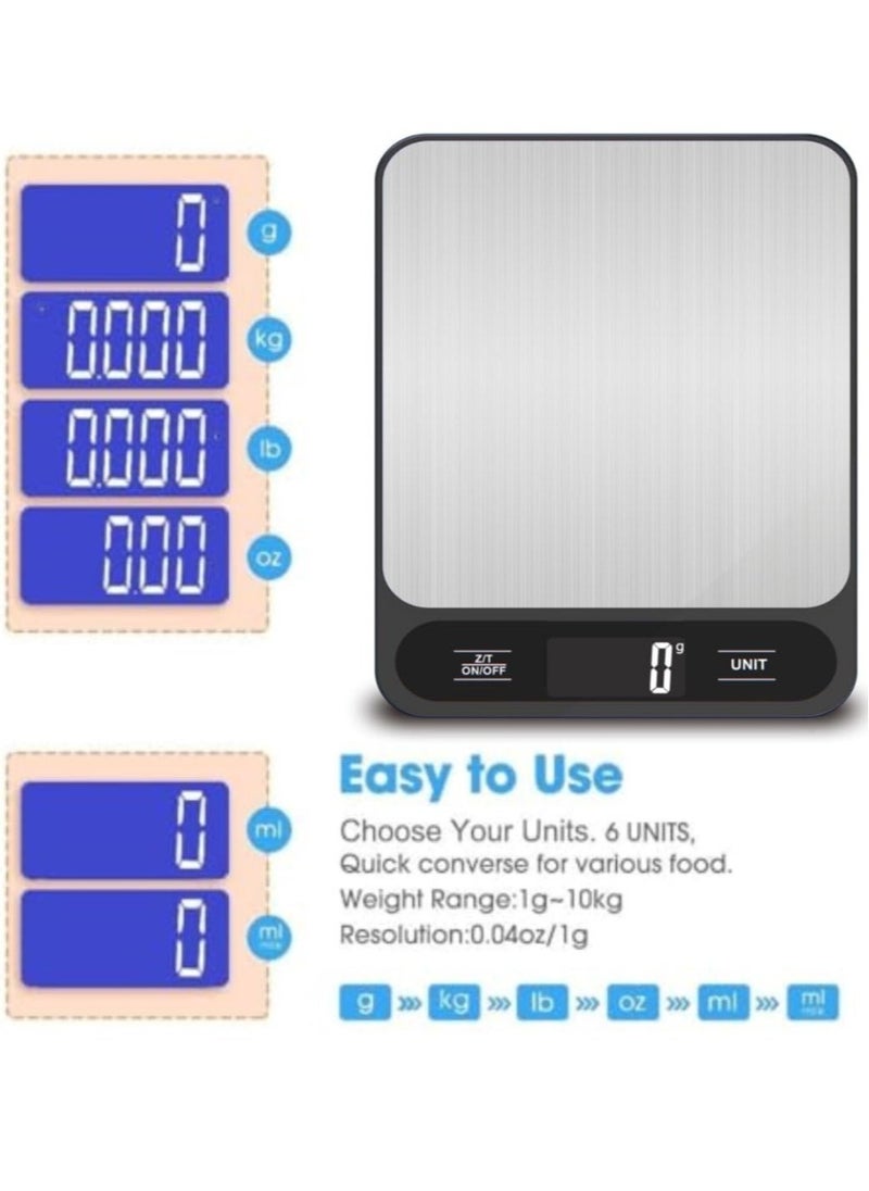 PENG GENERAL Digital LCD Kitchen Food Scale 10kg Black  - Image 3