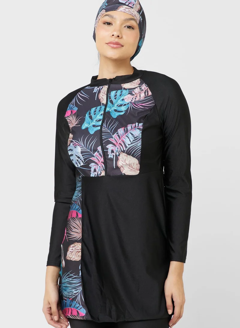 Khizana 3 Piece Printed Burkini Set