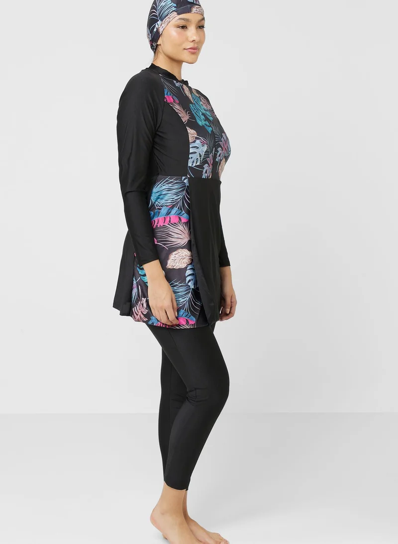 Khizana 3 Piece Printed Burkini Set