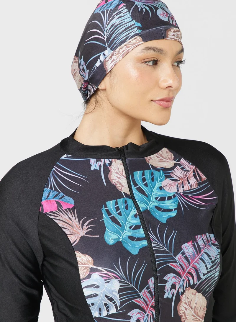 Khizana 3 Piece Printed Burkini Set