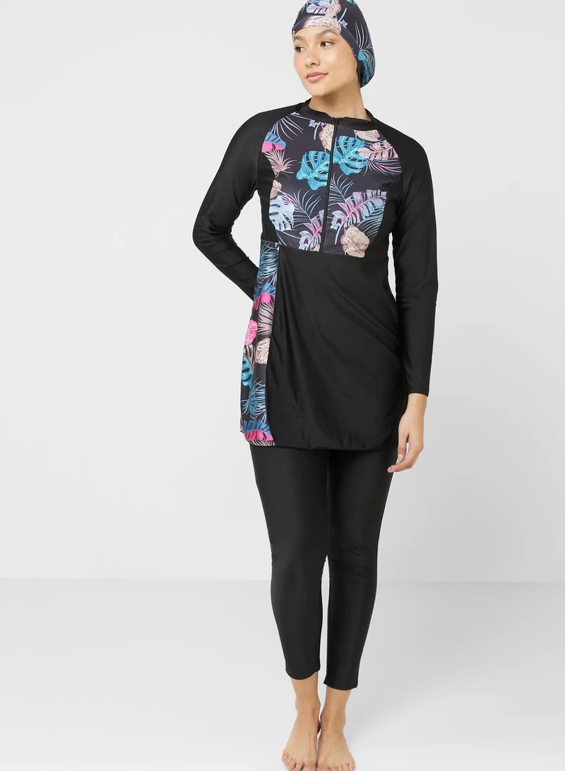 Khizana 3 Piece Printed Burkini Set