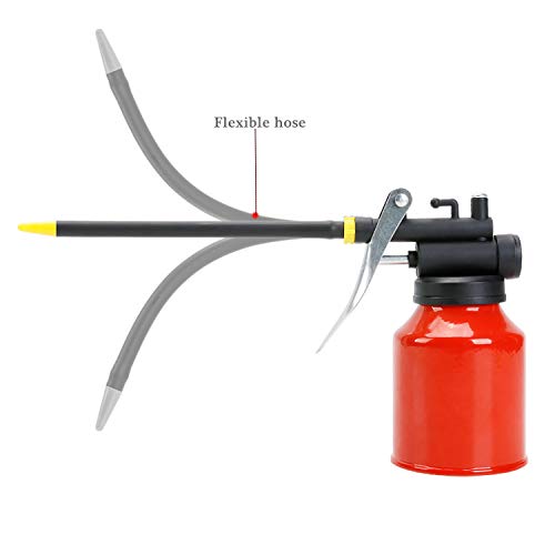 Asabocai 250ml Hand Oil Can, Pump Oiler Can with 2 Spouts Straight & Flexible - Image 4