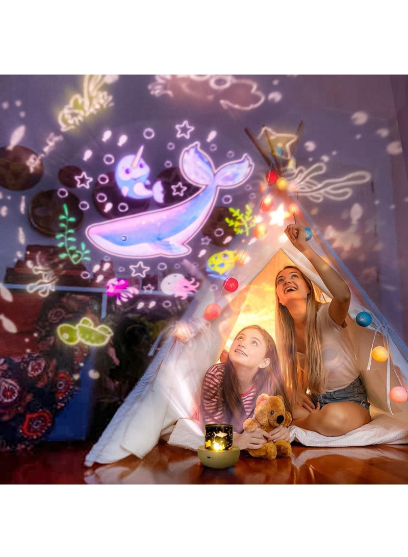 لياوسيسي أضواء ليلية للأطفال, جهاز عرض ستار جالاكسي, غرفة نوم, سقف, مصباح قابل لإعادة الشحن مع 360 دورة للأولاد والبنات, هدايا عيد ميلاد الأطفال, ديكور الغرفة, 21 مشهد 3 ألوان فاتحة موسيقى - Image 4