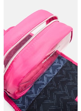 French Connection 2 Pieces Brand Logo Cosmetic Bag Set, Pink  - Image 4