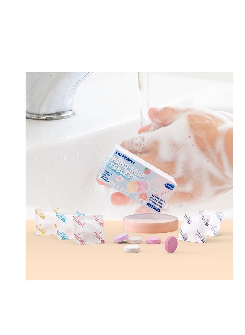 Foaming Hand Soap Refills Tablets, 20 Pack Sustainable Soap Tablets for Hand Wash, Makes 20 x 8.7 fl oz, Eco-Friendly Hand Wash Pods, Variety Fragrance Foam Soap for Foaming Hand Soap Dispenser