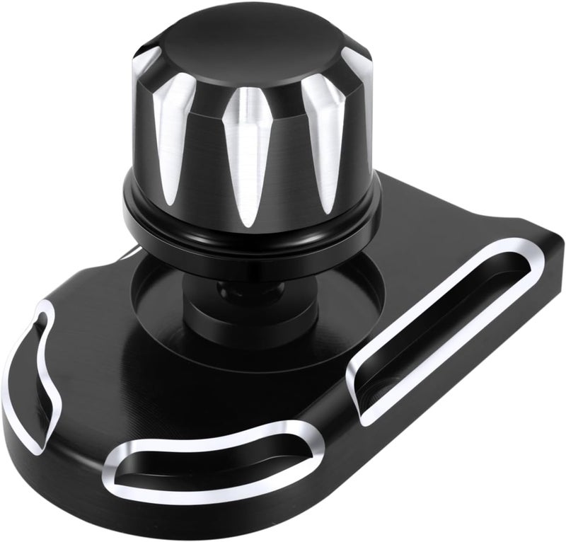 Amazicha Black Knurled Stainless Steel Screw Seat Bolt with Knob Cover Tab for Harley Davidson Touring 1996-2024 - Image 1
