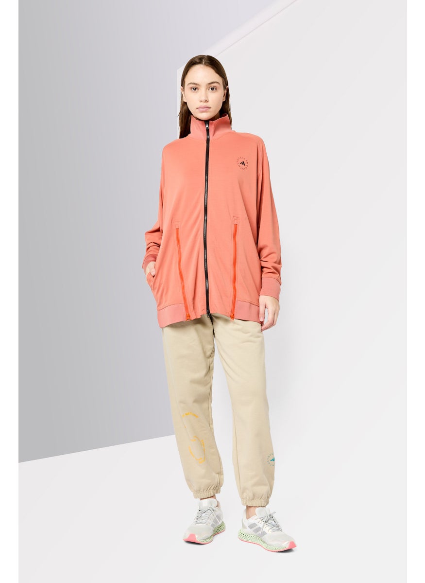 Adidas Adidas by Stella McCartney Women Sportswear Fit Long Sleeve Outdoor Full Zip Sweatshirt, Burnt Orange  - Image 2
