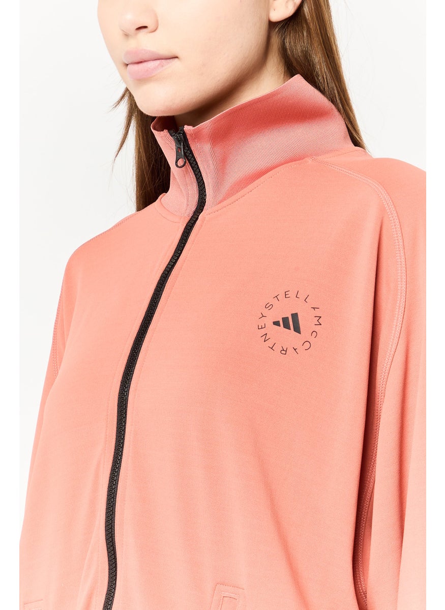 Adidas Adidas by Stella McCartney Women Sportswear Fit Long Sleeve Outdoor Full Zip Sweatshirt, Burnt Orange  - Image 3