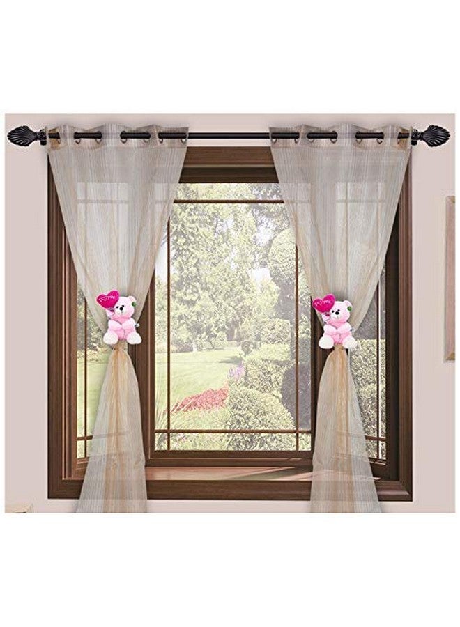 Tickles Tickles 2 Pcs Soft Plush Animal Toy Curtain Tiebacks Holder Clip for Children Kids Living Room Accessories Window Curtain (Size: 18 cm Color: Pink) - Image 2