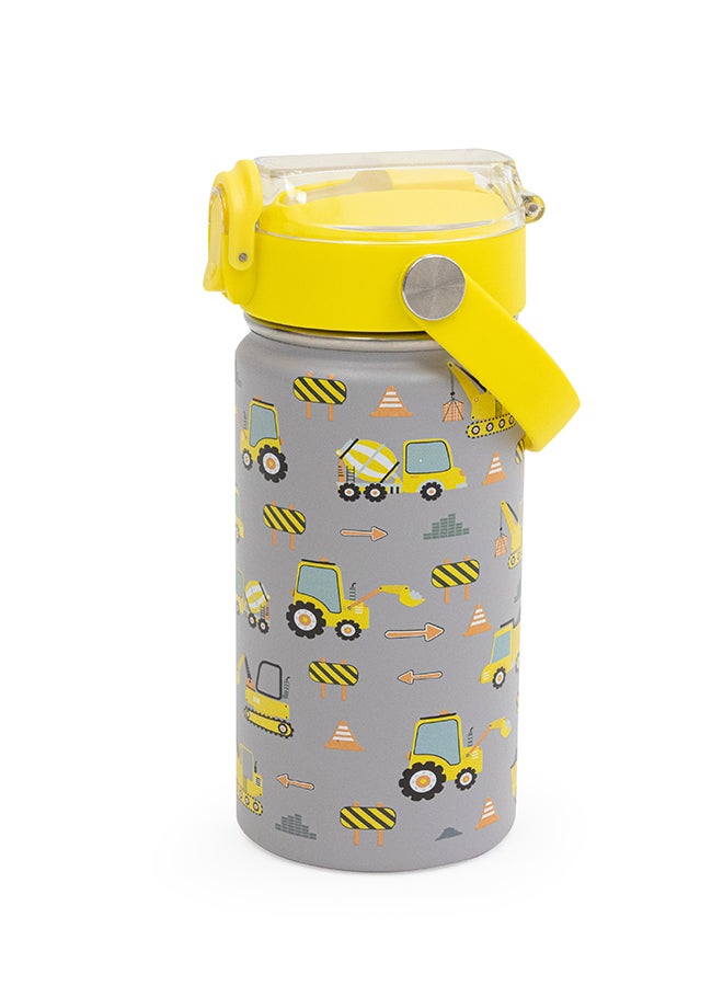 مون زجاجة ماء معزولة للأطفال – خالية من BPA، صنبور مقاوم للتسرب للأطفال الصغار – صديقة للبيئة – تبقى باردة أو دافئة لعدة ساعات - مركبة - Image 1
