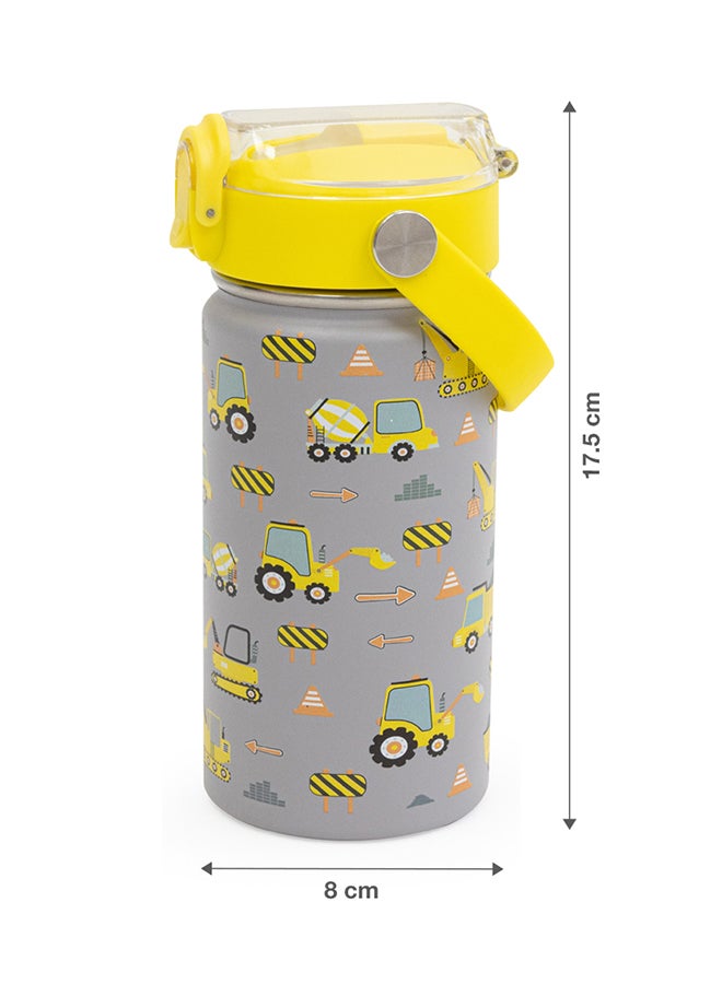 مون زجاجة ماء معزولة للأطفال – خالية من BPA، صنبور مقاوم للتسرب للأطفال الصغار – صديقة للبيئة – تبقى باردة أو دافئة لعدة ساعات - مركبة - Image 2