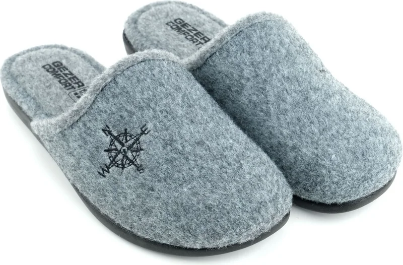جيزر Winter Men's Felt Removable Sole Home Garden Slippers