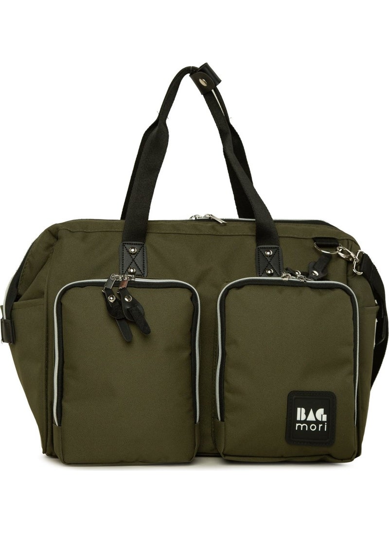 Bagmori Khaki Shoulder Double Pocket Mother Baby Bag  - Image 1