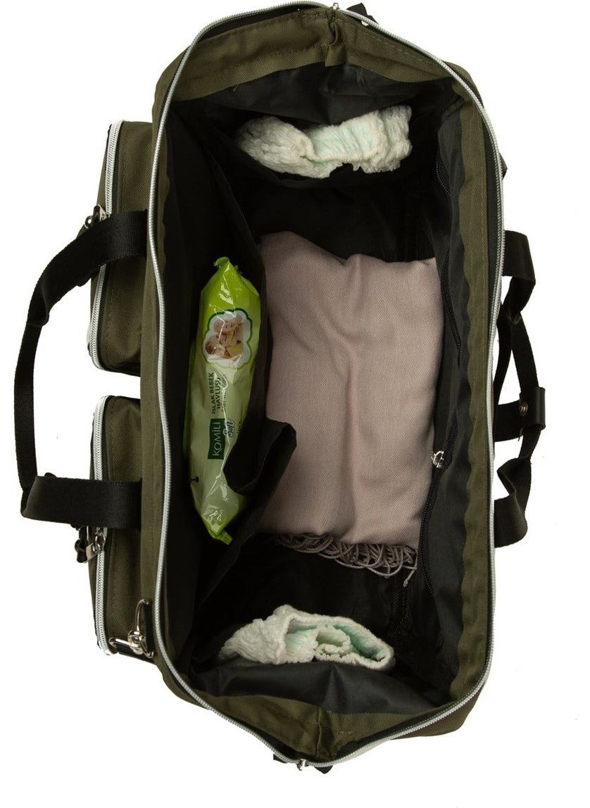Bagmori Khaki Shoulder Double Pocket Mother Baby Bag  - Image 5