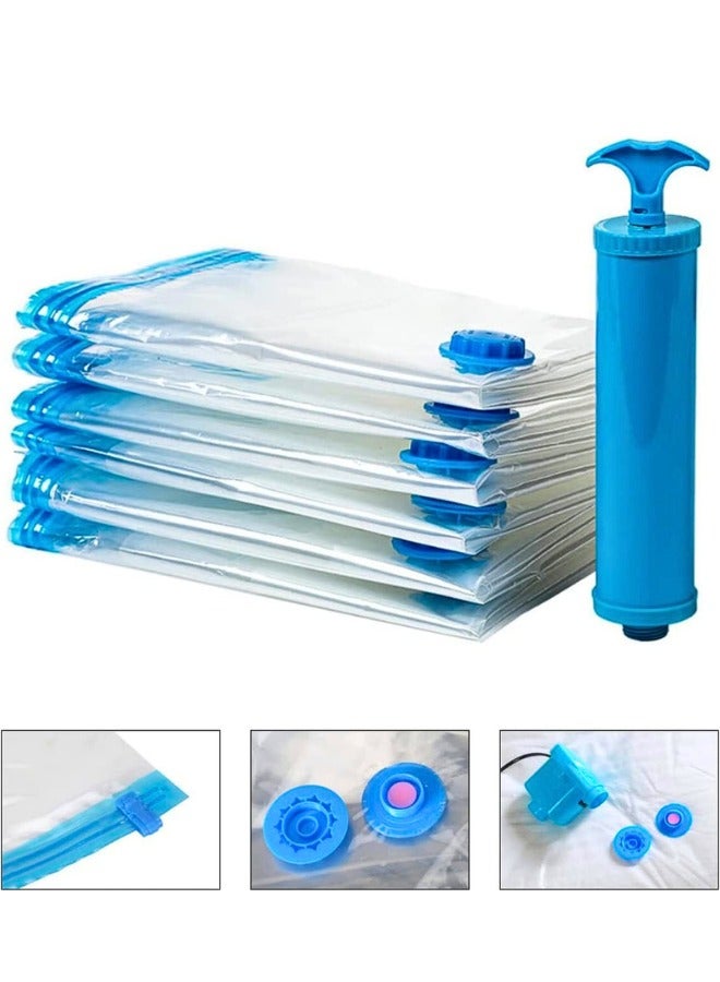 Chase Up Vacuum Storage Bags 70 x 100cm, 6 Pack Space Saver Bags With Suction Pump, Reusable Compression Bags Space Saver, Vacuum Bag for Packing,Clothes, Bedding, Travel - Image 2