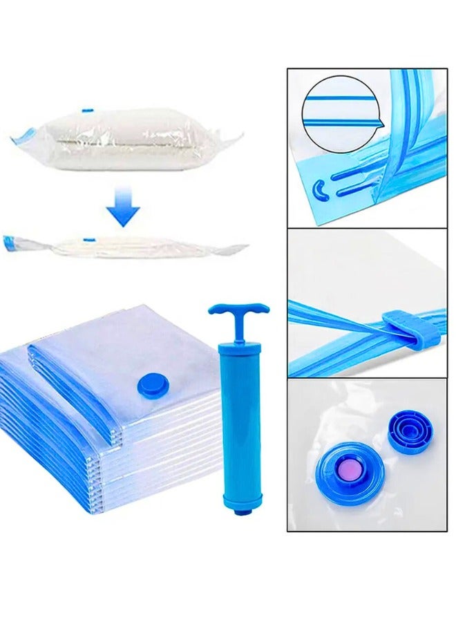 Chase Up Vacuum Storage Bags 70 x 100cm, 6 Pack Space Saver Bags With Suction Pump, Reusable Compression Bags Space Saver, Vacuum Bag for Packing,Clothes, Bedding, Travel - Image 3