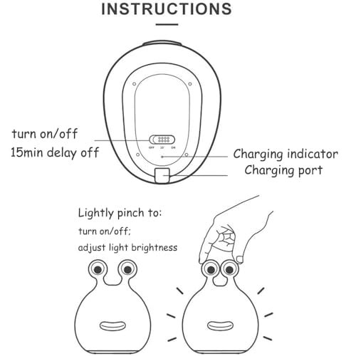 ipalmay Home Night Lights for Kids USB Rechargeable Lamps, ABS+PC Bedside Lamp for Breastfeeding, Touch Control&Timer Setting, White - Image 2
