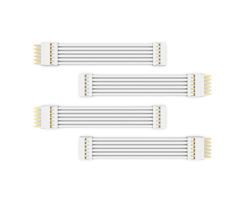 Litcessory Flexible Corner Connector/Extension Cable for Philips Hue, WiZ Lightstrip (2in, 4 Pack, White - Standard 6-PIN V3 / WiZ Lightstrip) - Image 3