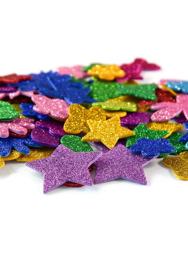 أي كامو [6 عبوات] ملصقات حروف إسفنجية لامعة ونجوم إسفنجية على شكل قلب ذاتية اللصق ملصقات يومية ملونة ثلاثية الأبعاد للأطفال ألعاب إبداعية يمكنك صنعها بنفسك لبطاقات القصاصات بألوان مختلطة متنوعة. - Image 2