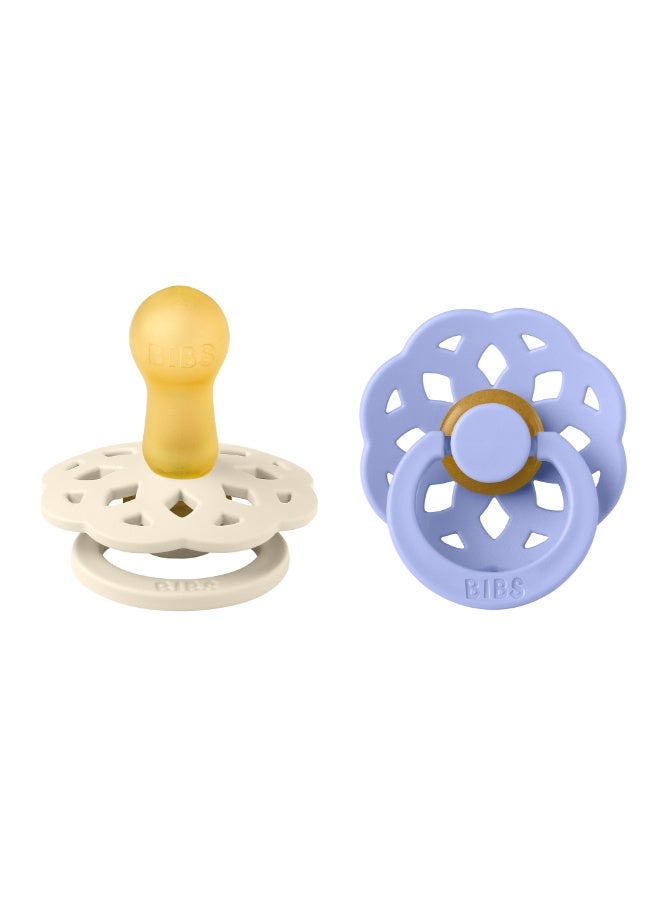 بيبس BIBS Pacifier Boheme 2 PACK Latex Size 2 Ivory/Hush - Image 1