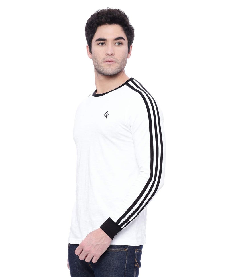 adro تي شيرت رجالي بأكمام كاملة أنيق من ADRO (FR3-M-WHI-WH_White_2XL) - Image 3