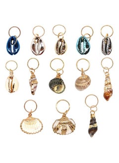 EXCEART Dreadlock Accessories 13Pcs Hair Jewelry Rings Clip Shell Dreadlock Jewelry Dreadlocks Beads Metal Hair Cuffs Braiding Hair Rings Shell Charms Hair Coils Hair Pendant Decoration  - Image 2