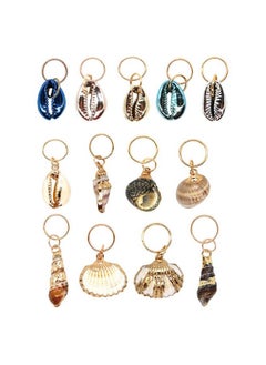 EXCEART Dreadlock Accessories 13Pcs Hair Jewelry Rings Clip Shell Dreadlock Jewelry Dreadlocks Beads Metal Hair Cuffs Braiding Hair Rings Shell Charms Hair Coils Hair Pendant Decoration  - Image 3