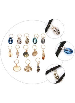 EXCEART Dreadlock Accessories 13Pcs Hair Jewelry Rings Clip Shell Dreadlock Jewelry Dreadlocks Beads Metal Hair Cuffs Braiding Hair Rings Shell Charms Hair Coils Hair Pendant Decoration  - Image 4