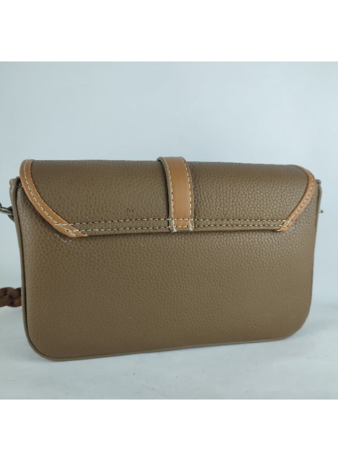 شنطة يد نسائى - جلد بنى اللون - Image 4