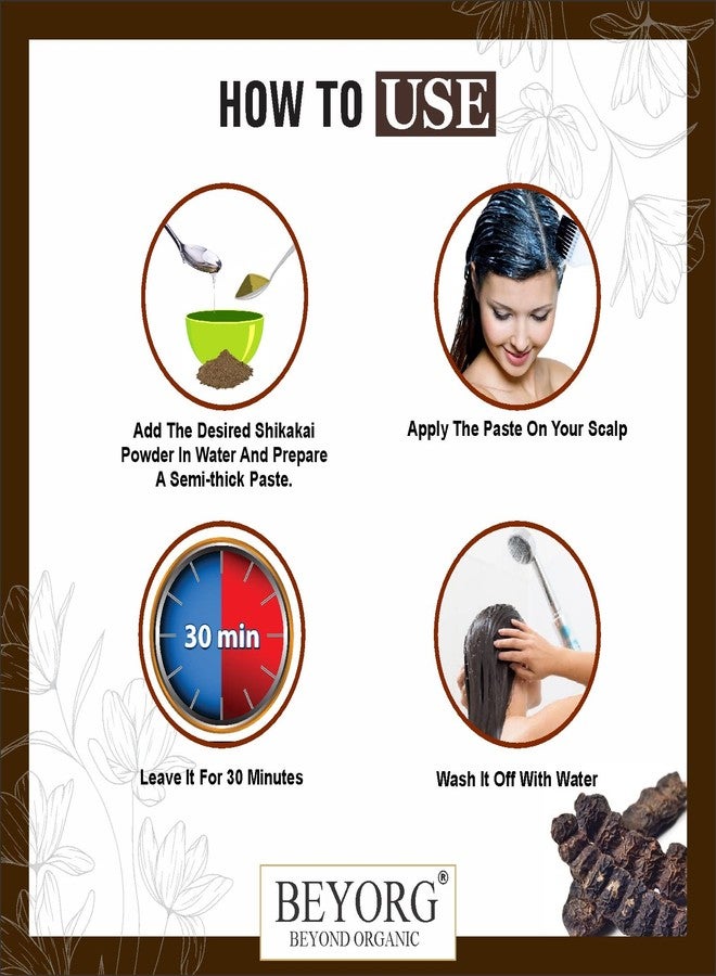 BEYORG Shikakai Powder Herbal 100% Natural Organic For Hair Care Conditioner & Cleanser - 400g - Image 3