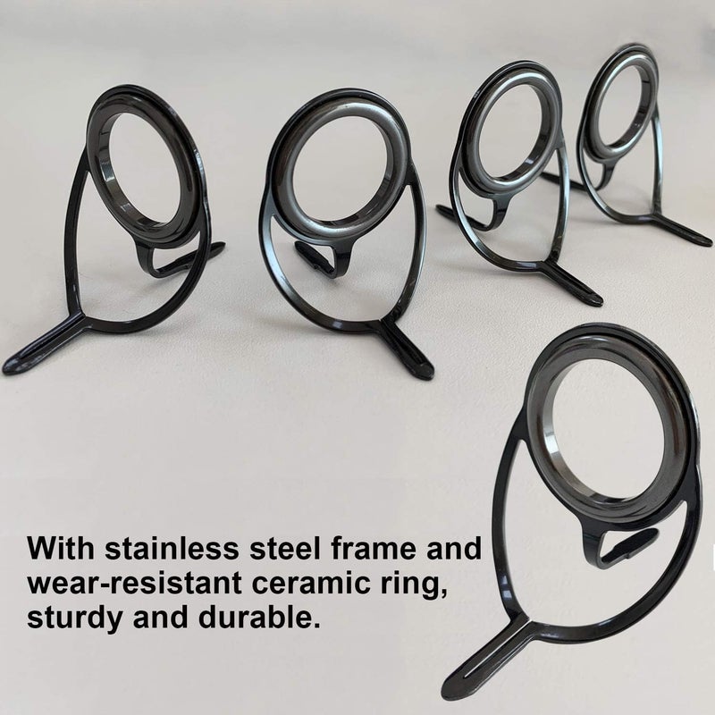 THKFISH Fishing Rod Guides Fishing Rod Repair Kit Baitcasting/Spinning Rod Guides Ceramics Stainless Steel Carbon Guide Repair 40pcs/60pcs/75pcs - Image 4