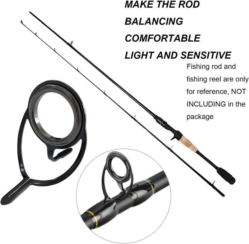 THKFISH Fishing Rod Guides Fishing Rod Repair Kit Baitcasting/Spinning Rod Guides Ceramics Stainless Steel Carbon Guide Repair 40pcs/60pcs/75pcs - Image 3