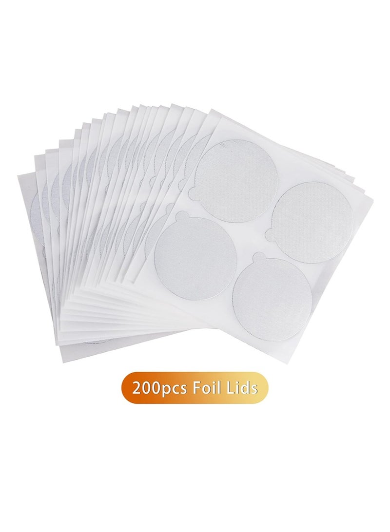 ايكانبو 100 قطعة من أغطية رقائق الألومنيوم للكبسولات القابلة لإعادة الاستخدام، ملصقات رقائق ذاتية اللصق لأختام كبسولات القهوة المصنوعة من الفولاذ المقاوم للصدأ القابلة لإعادة التعبئة والمتوافقة مع آلات Nespresso الأصلية (100 قطعة من الأغطية) - Image 2